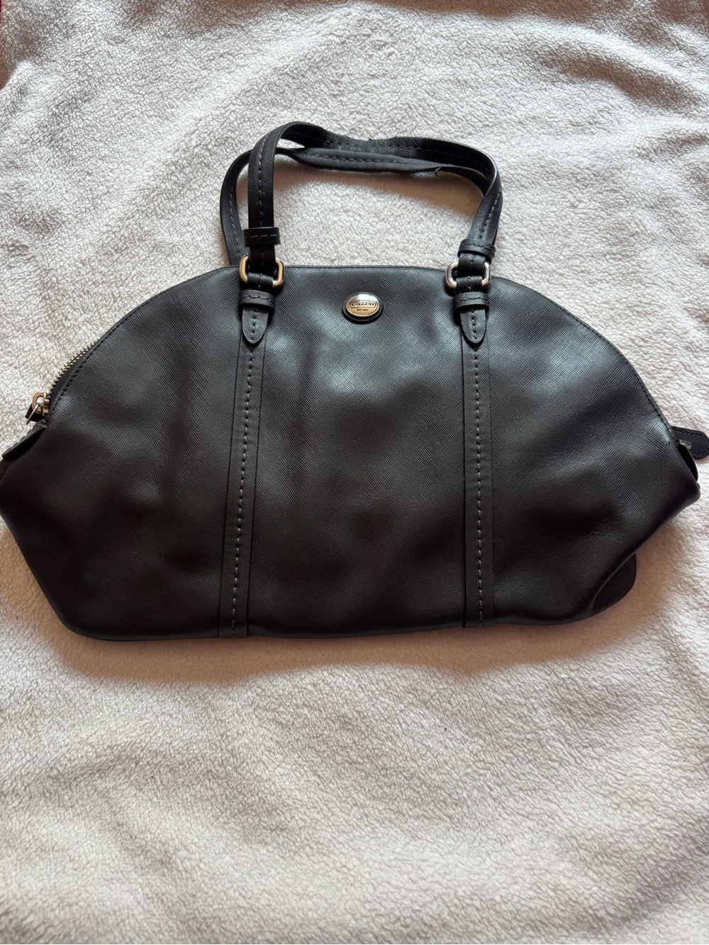 Coach Black Leather Shoulder Bag
